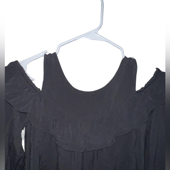 Maeve Anthropologie Black Cold Shoulder Tunic Top - Picture 8 of 13